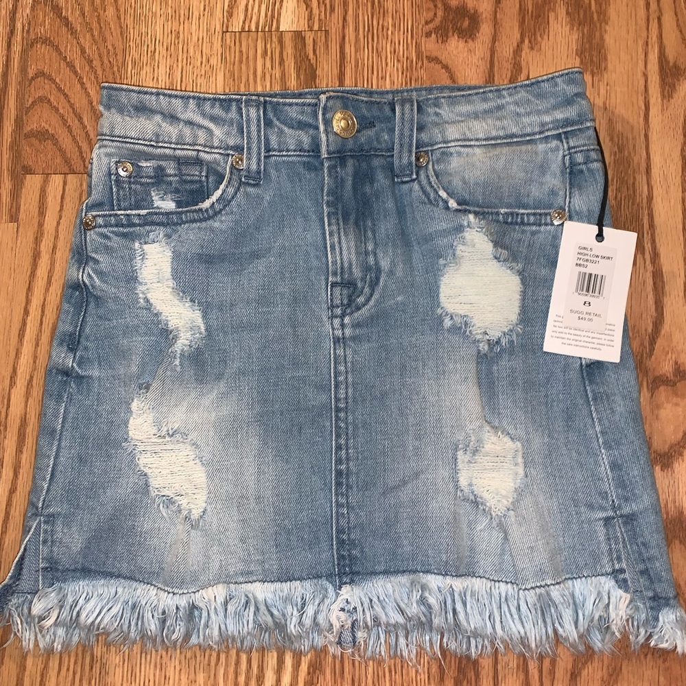 7 For All Mankind Girls High-Low Skirt